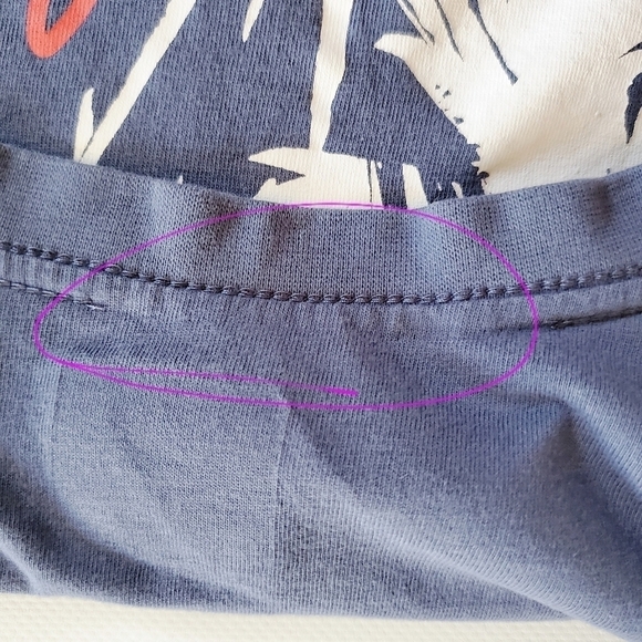 1422 * Hurley Palm Tree Graphic Tee Blue Size S - Picture 10 of 11